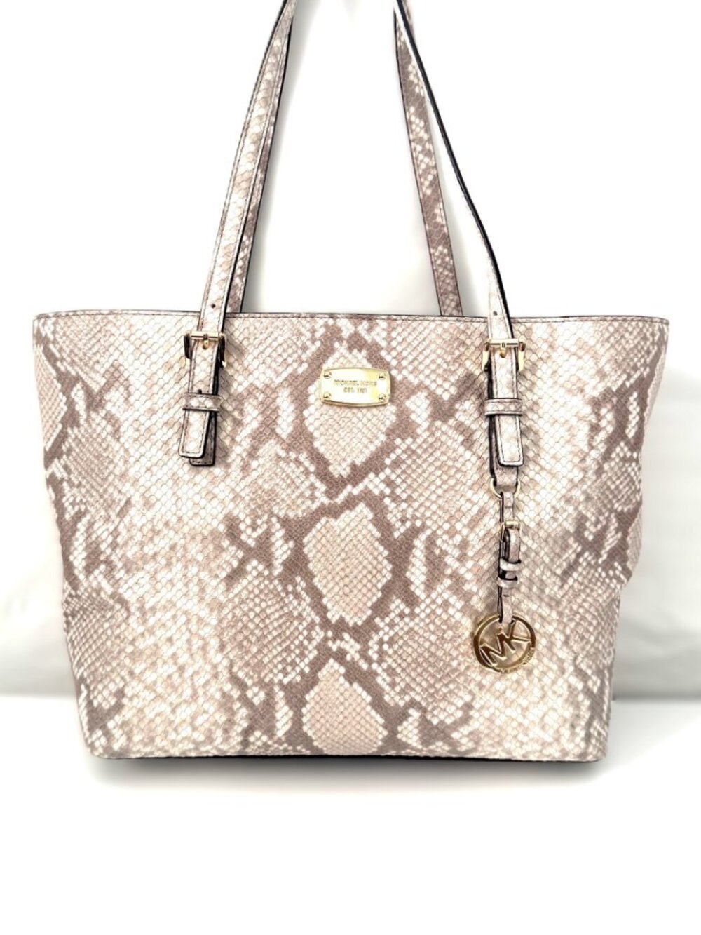 ๐ Michael Kors Large Python-Embossed Tote & Wallet Set ๐ - Picture 2 of 14
